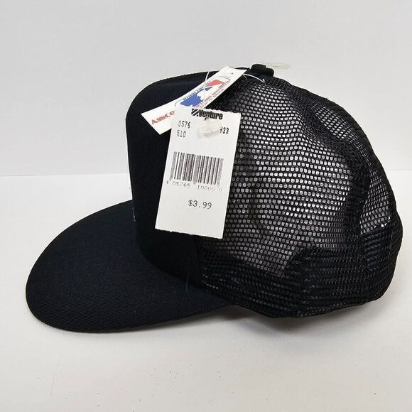 Vtg Chicago White Sox ANNCO Black Adjustable‎ Snapback MLB Baseball Hat Cap NWT - Picture 3 of 10